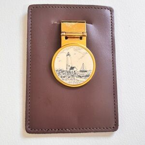 Barlow vintage leather money clip